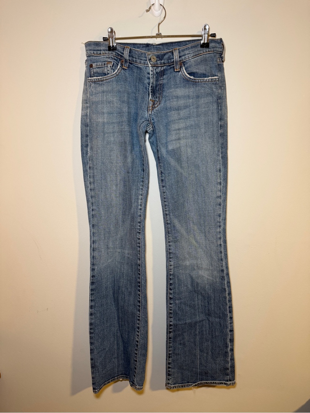 Vintage 7 For All Mankind Y2K Low Rise Bootcut Jeans Size 28